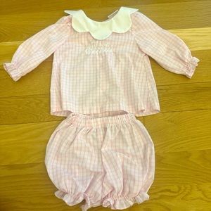 EUC - Pink & White Long Sleeve Matching Set - “Olivia”
